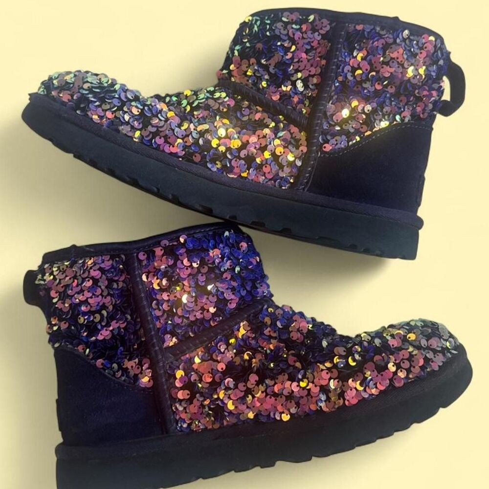 UGG Classic Mini Stellar Sequin Boots 💜